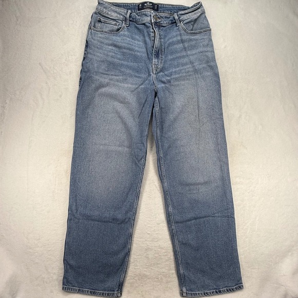 Hollister‎ Ultra High-Rise Dad Jeans Vintage Stretch Denim Blue W31 L31 - Picture 1 of 8
